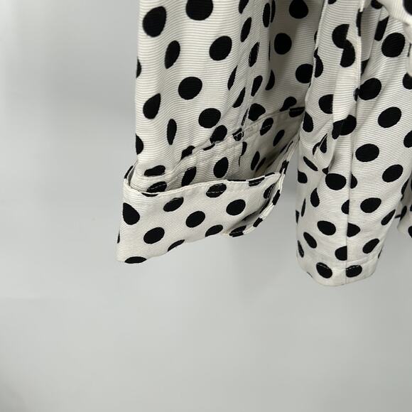 UBU Women's Black & White Polkadot Zip Top/Jacket/Blazer Size Large - Picture 9 of 15
